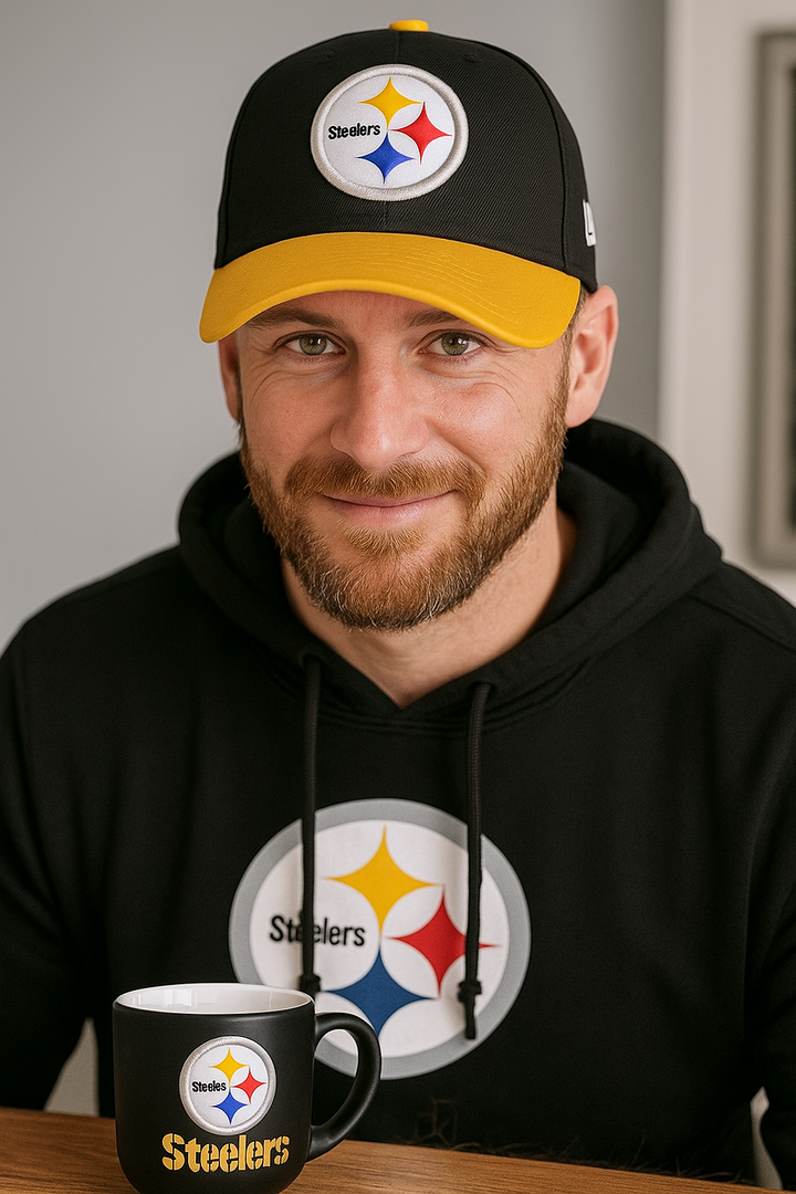 Pittsburgh Steelers NFL UK New Era The League Two-Tone 9FORTY Adjustable Hat – Black/Gold (UK Stock) - UKASSNI