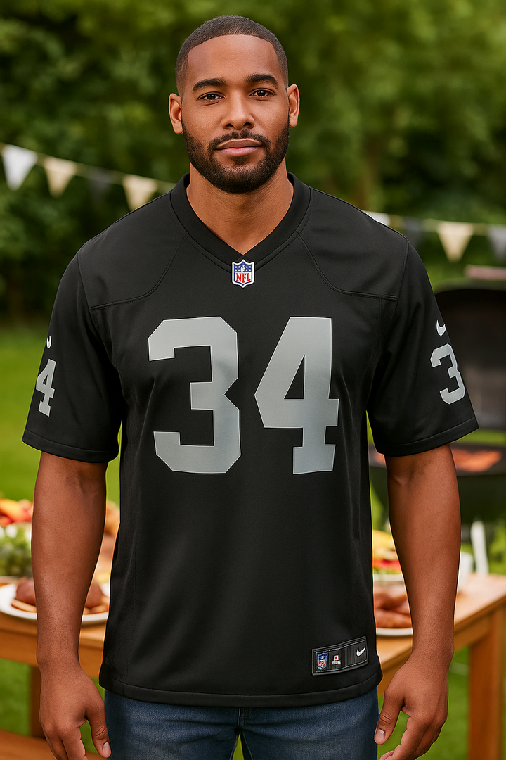 Las Vegas Raiders NFL UK Large Nike Bo Jackson Retired Player Jersey – Black (UK Stock)