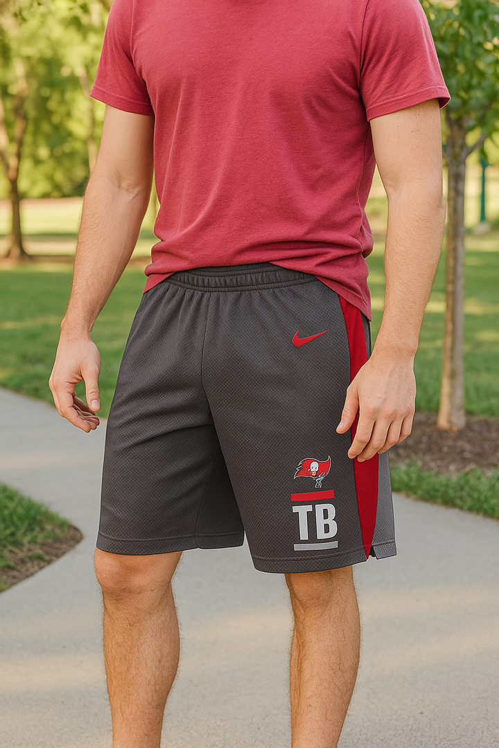 Tampa Bay Buccaneers NFL UK Large Nike Broadcast Shorts – Pewter (UK Stock) - UKASSNI