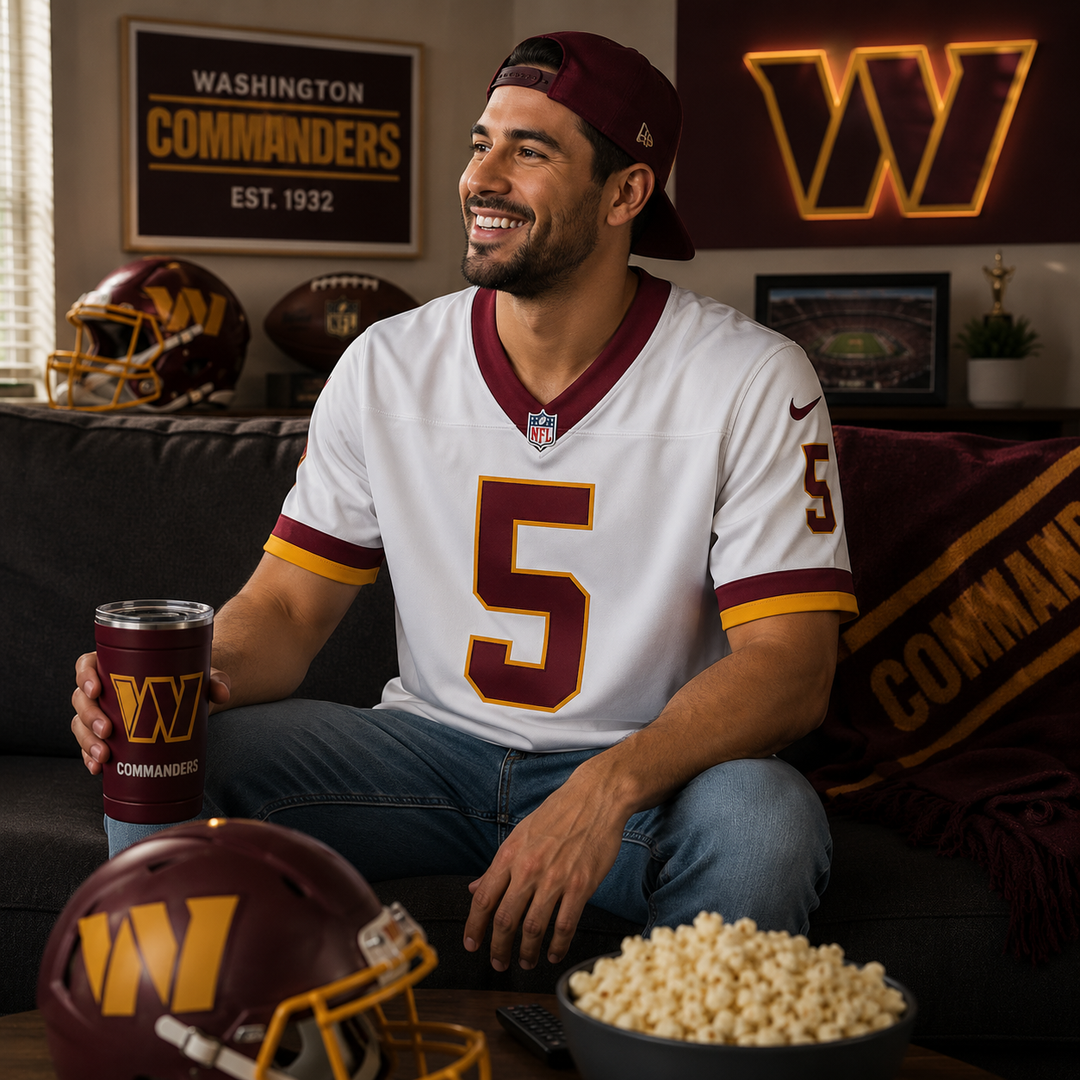 Washington Commanders NFL Jayden Daniels Nike Super Bowl Era Vapor F.U.S.E. Sewn Down Limited Jersey – White (USA Stock)