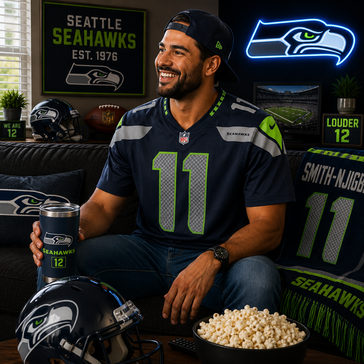 Seattle Seahawks NFL Jaxon Smith-Njigba Nike Player Game Jersey – College Navy (USA Stock)