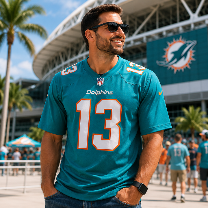 Miami Dolphins Dan Marino Jersey - NFL Nike Game Retired Player – Aqua (UK Ready)