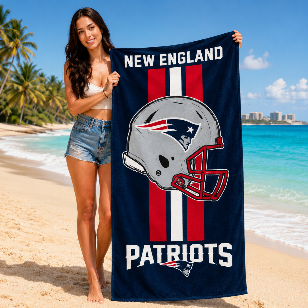 New England Patriots NFL WinCraft Fiber Beach Towel (UK Stock)