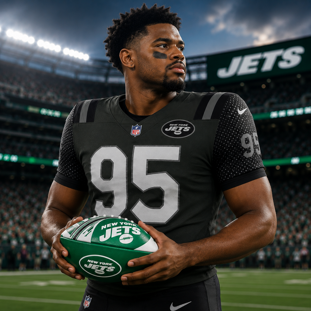 New York Jets NFL Quinnen Williams Nike 2025 Rivalries Collection Limited Jersey &amp; Mini Football Bundle – Gotham Green – XL (UK Stock)