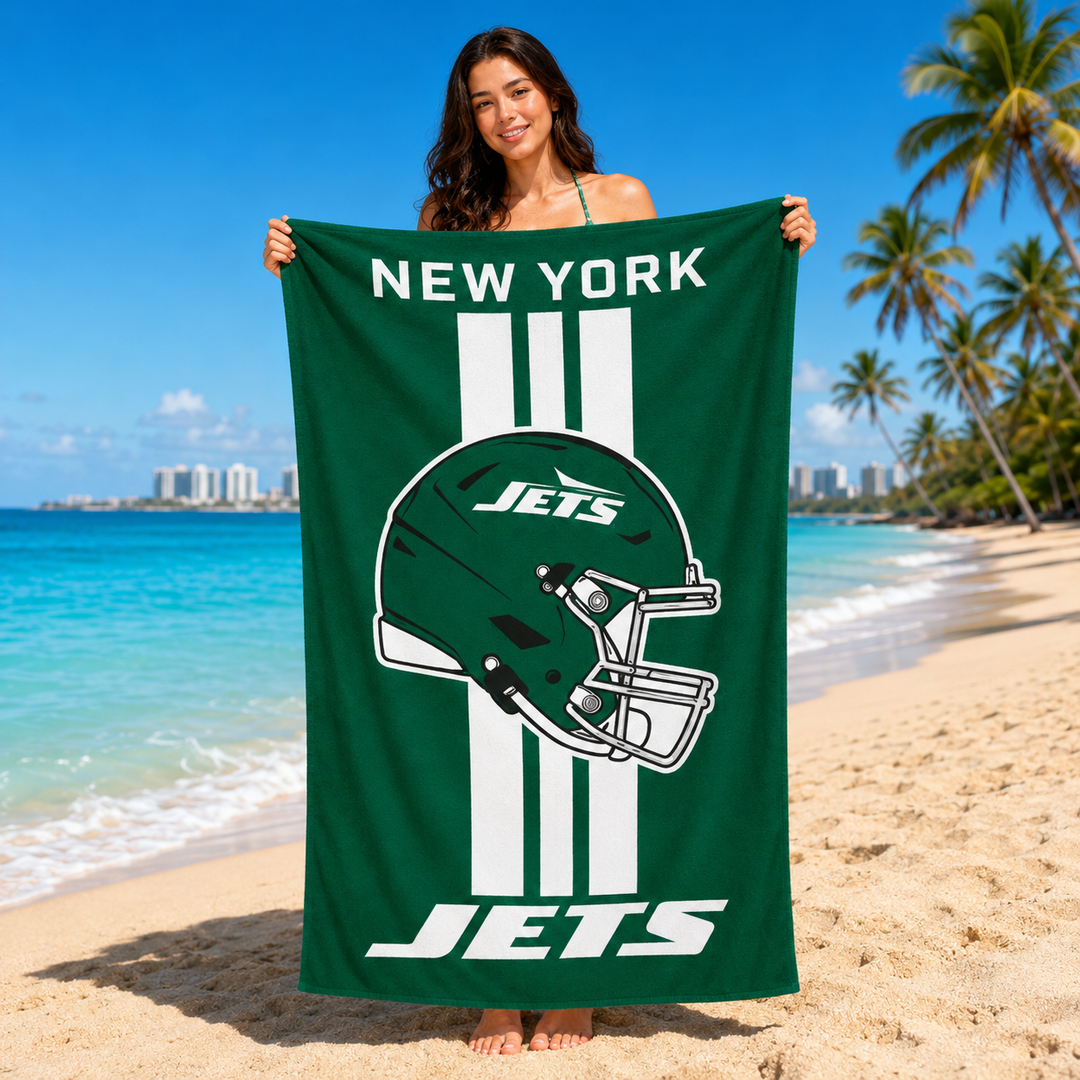 New York Jets NFL WinCraft Fiber Beach Towel (UK Stock)