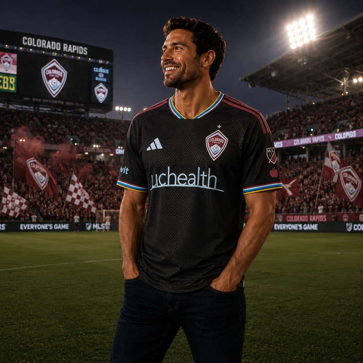 Colorado Rapids Colorful Colorado Jersey - MLS adidas 2026 Authentic Patch – Black – XL (UK Ready)