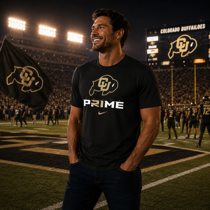 Colorado Buffaloes Coach Prime T-Shirt - NCAA Nike – Black (UK Ready)