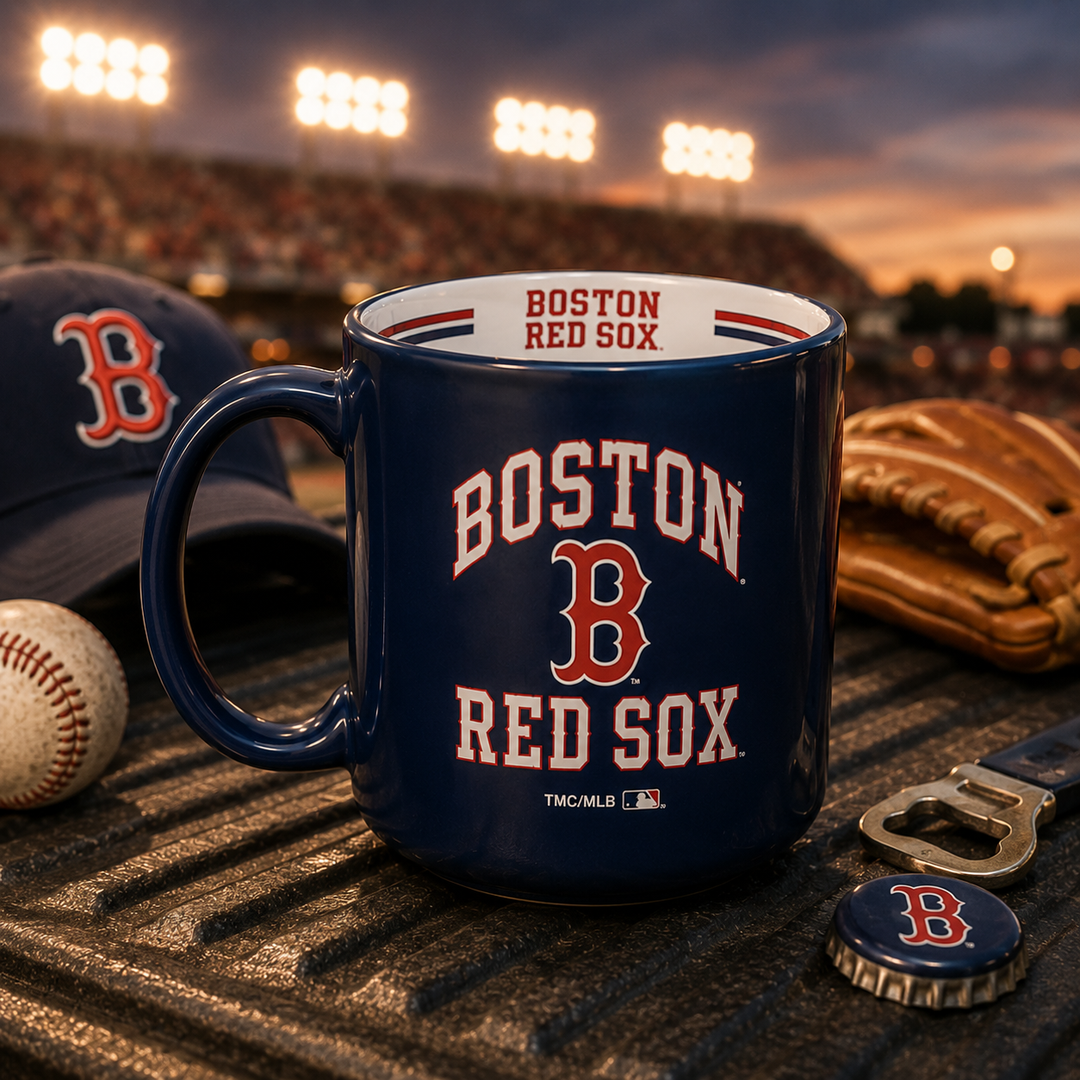 Boston Red Sox Stripe Mug - MLB 15oz – Navy (UK Ready)