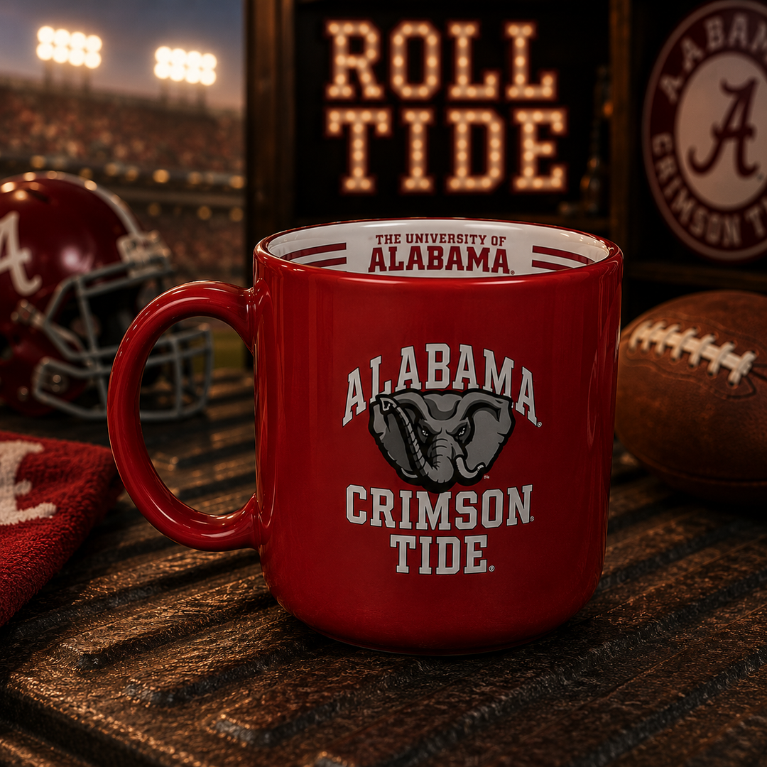Alabama Crimson Tide Stripe Mug - NCAA 15oz (UK Ready)