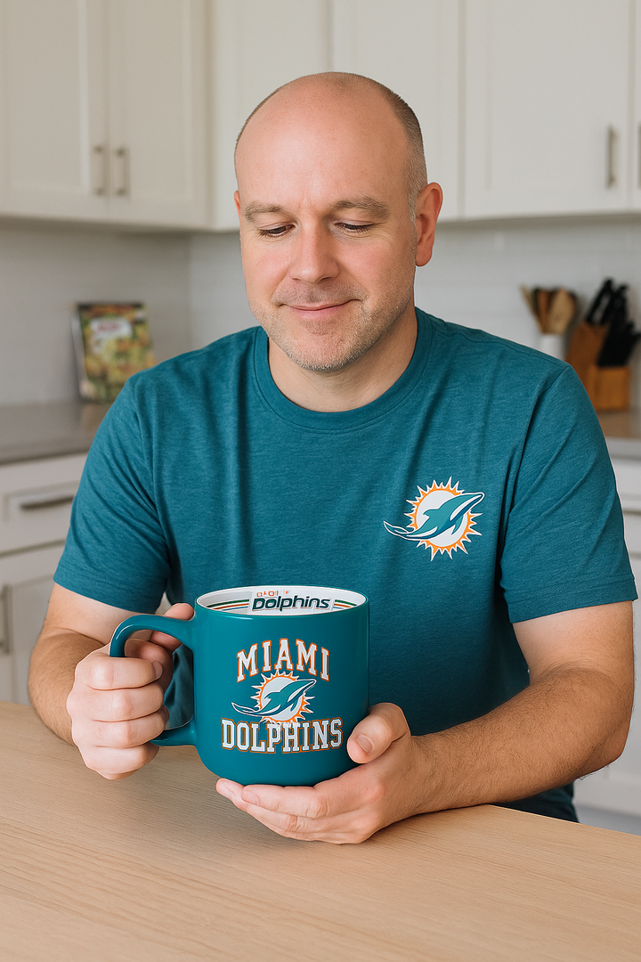Miami Dolphins NFL UK 15oz. Stripe Mug