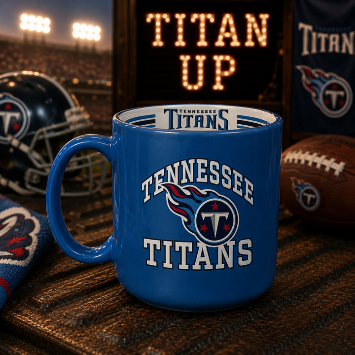 Tennessee Titans NFL Stripe Mug - 15oz (UK Ready)