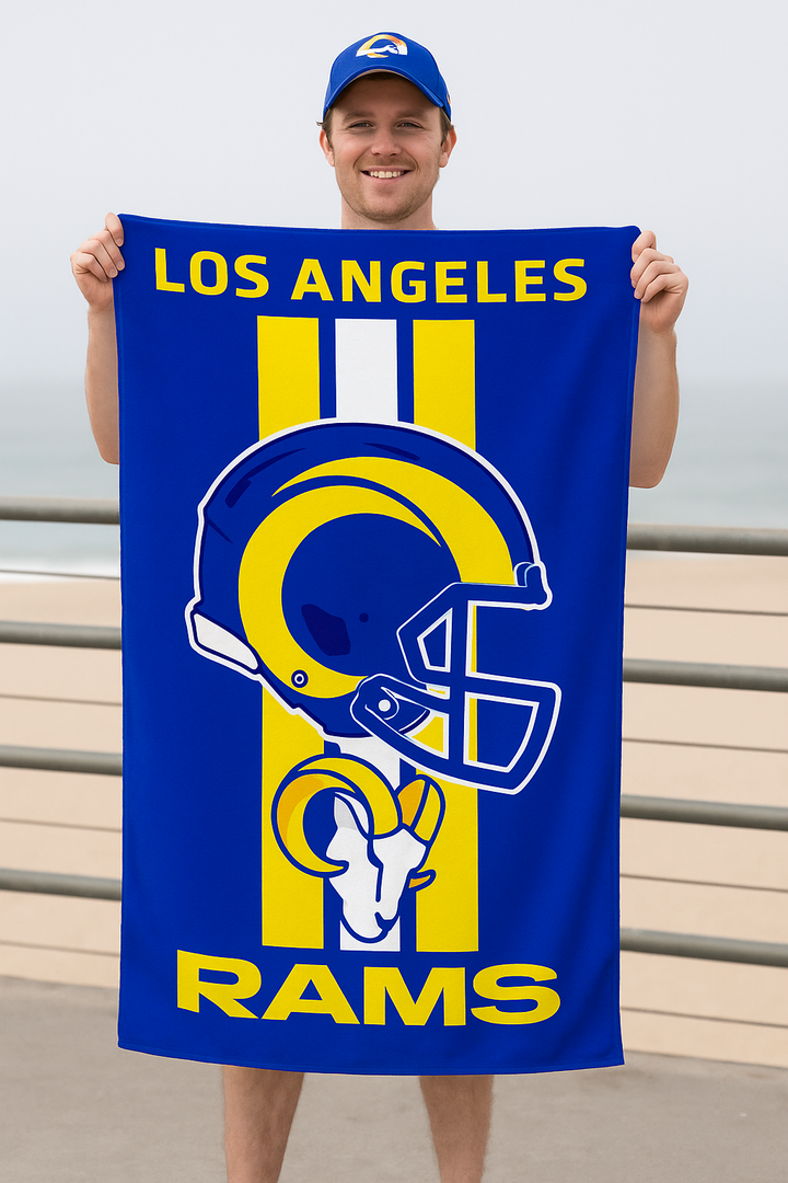 Los Angeles Rams NFL UK Wincraft NFL Fiber Beach Towel (UK Stock) - UKASSNI