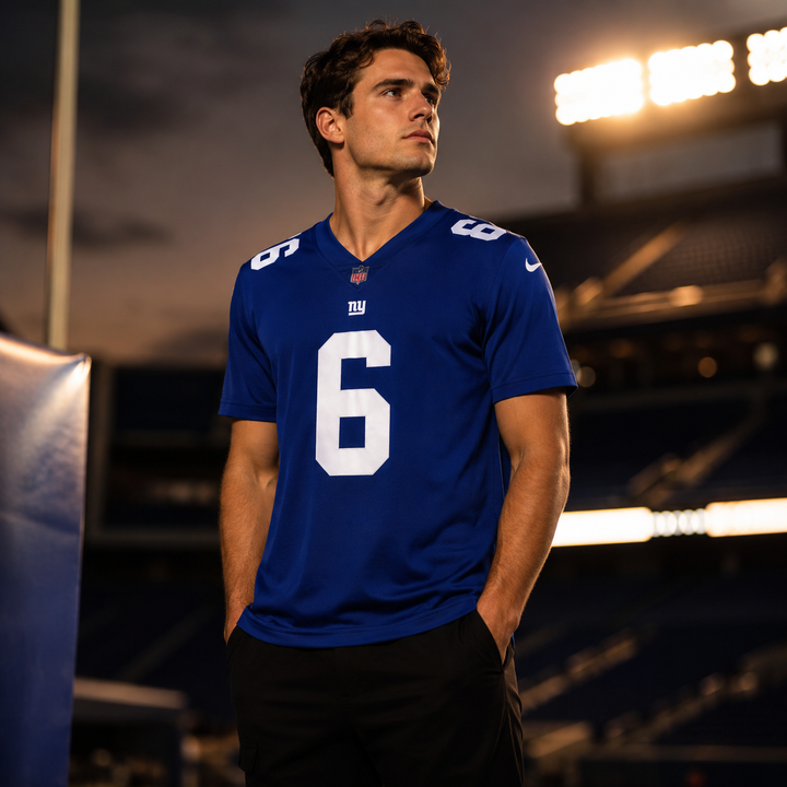 New York Giants Jaxson Dart Jersey - NFL Nike Vapor F.U.S.E. Limited – Royal – 2XL (UK Ready)