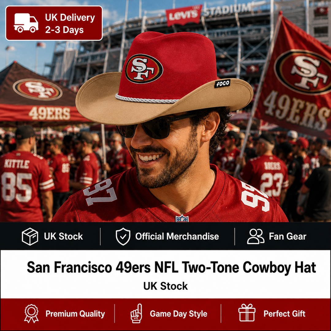 San Francisco 49ers NFL Two-Tone Cowboy Hat – (UK Stock)