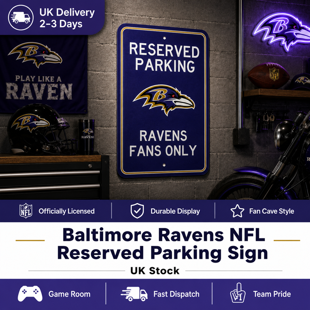 Baltimore Ravens NFL Wincraft Reserved Parking Sign – (UK Stock)