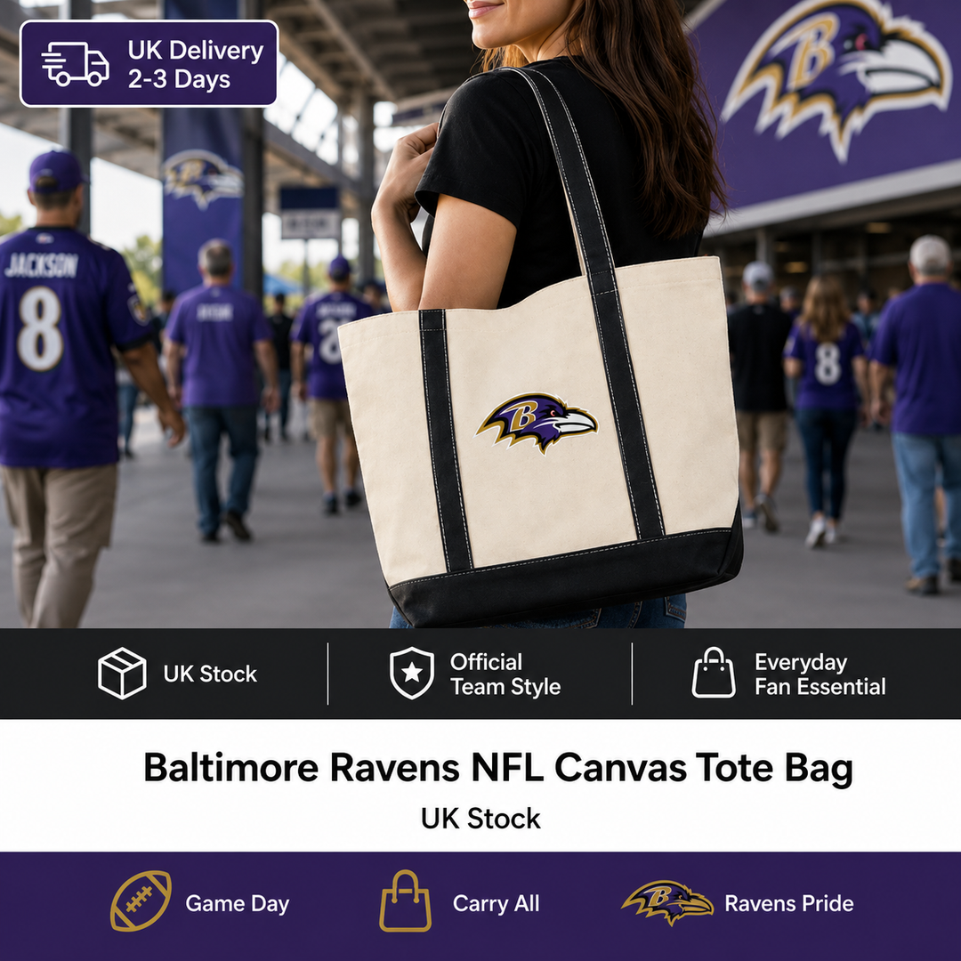Baltimore Ravens NFL Canvas Tote Bag – (UK Stock)