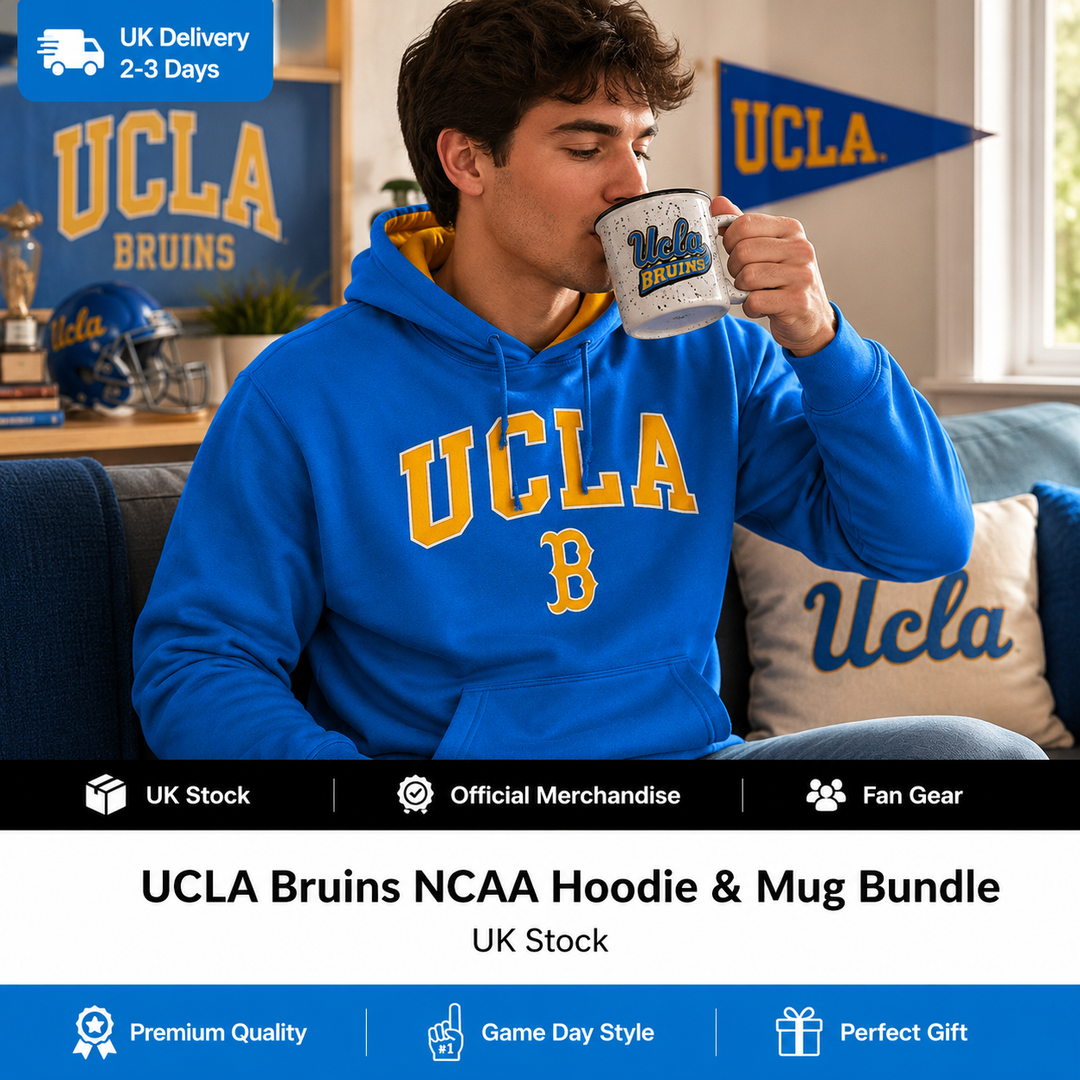 UCLA Bruins NCAA Hoodie &amp; Mug Bundle – Large (UK Stock)
