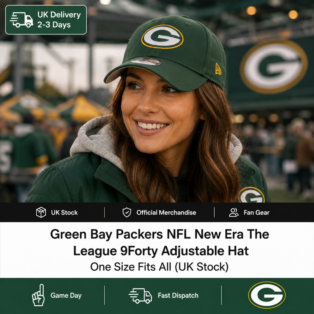 Green Bay Packers NFL New Era The League 9Forty Adjustable Hat – Green (UK Stock)