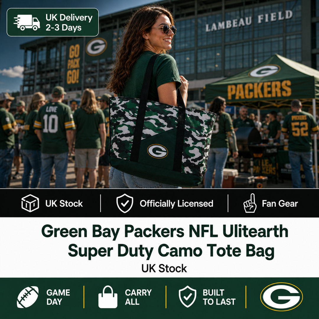 Green Bay Packers NFL Littlearth Super-Duty Camo Tote Bag – (UK Stock)