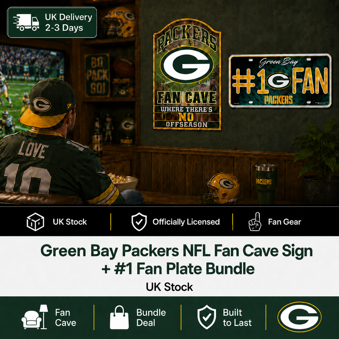 Green Bay Packers NFL Fan Cave Sign + 