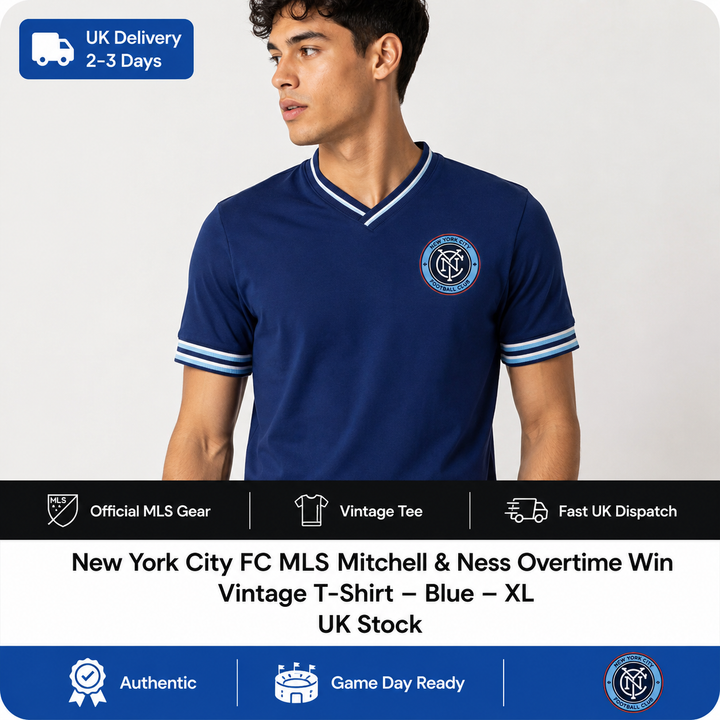 T-shirt New York City FC Mitchell &amp;amp; Ness Overtime Win Vintage - Bleu