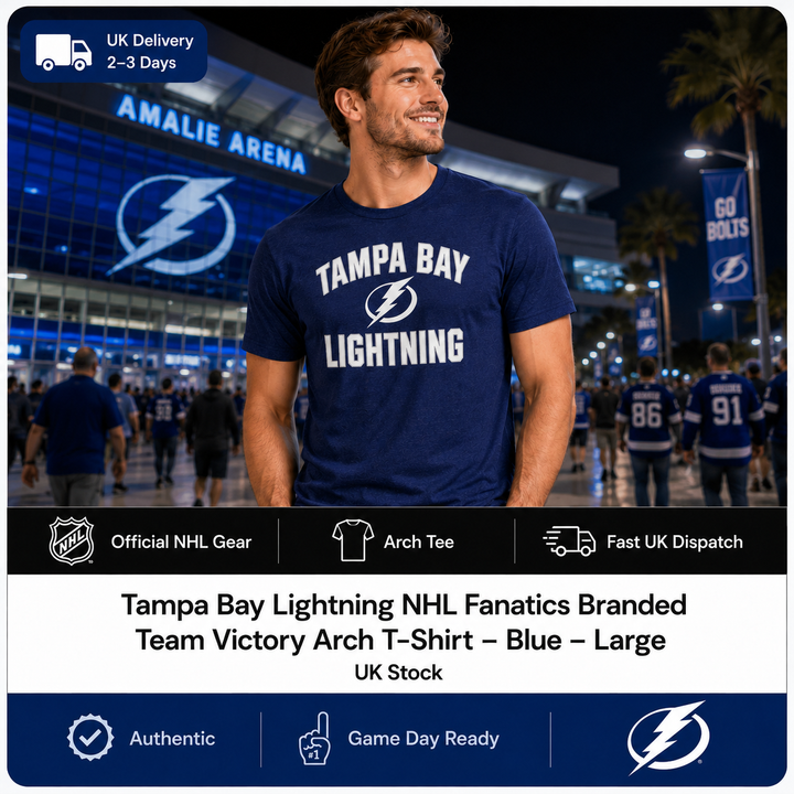 T-Shirt Tampa Bay Lightning Fanatics Branded Team Victory Arch - Bleu