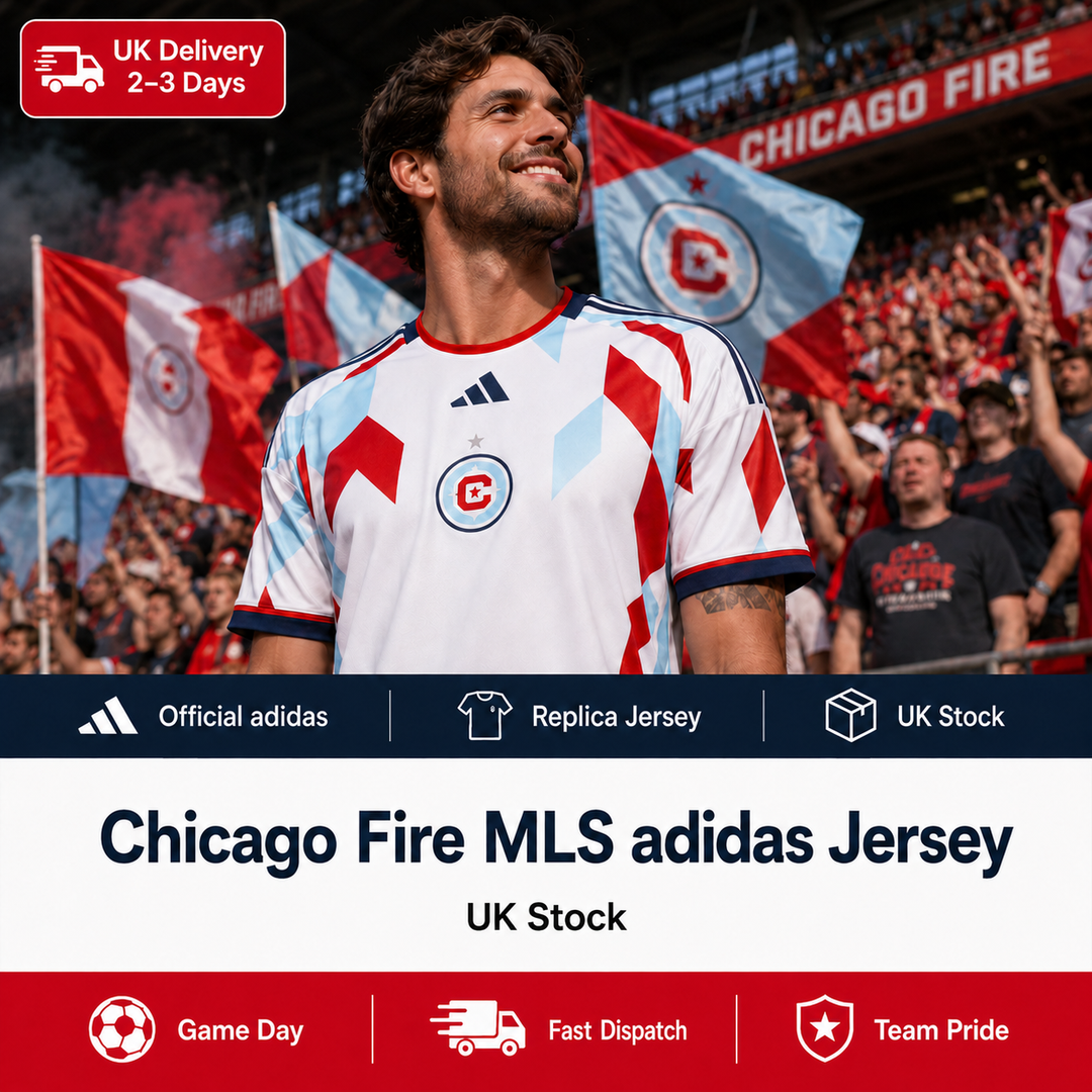 Chicago Fire MLS adidas 2024 A Kit For All Replica Jersey – White – 2XL (UK Stock)