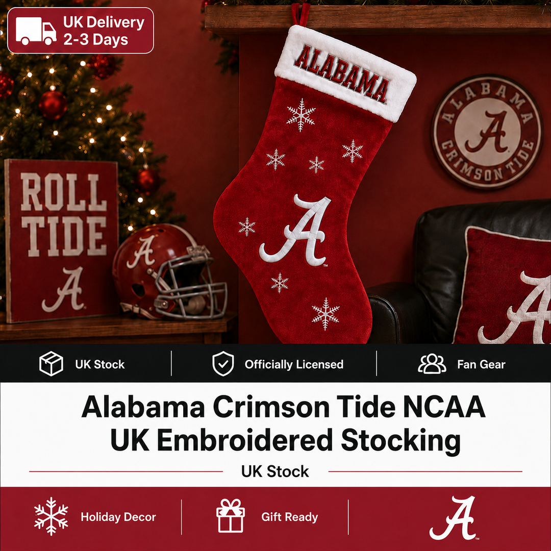 Alabama Crimson Tide NCAA UK Embroidered Stocking (UK Stock)