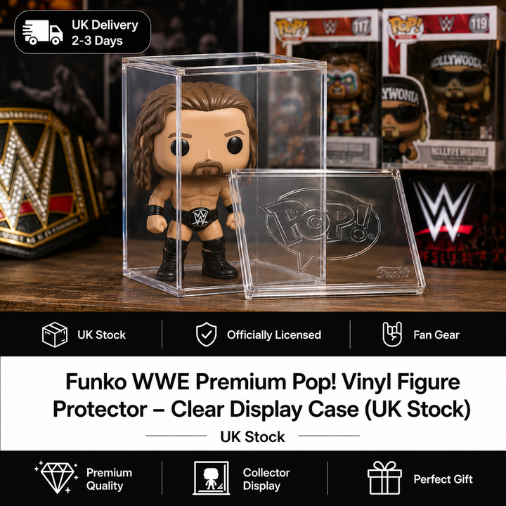 Funko WWE Premium Pop! Vinyl Figure Protector – Clear Display Case (UK Stock)