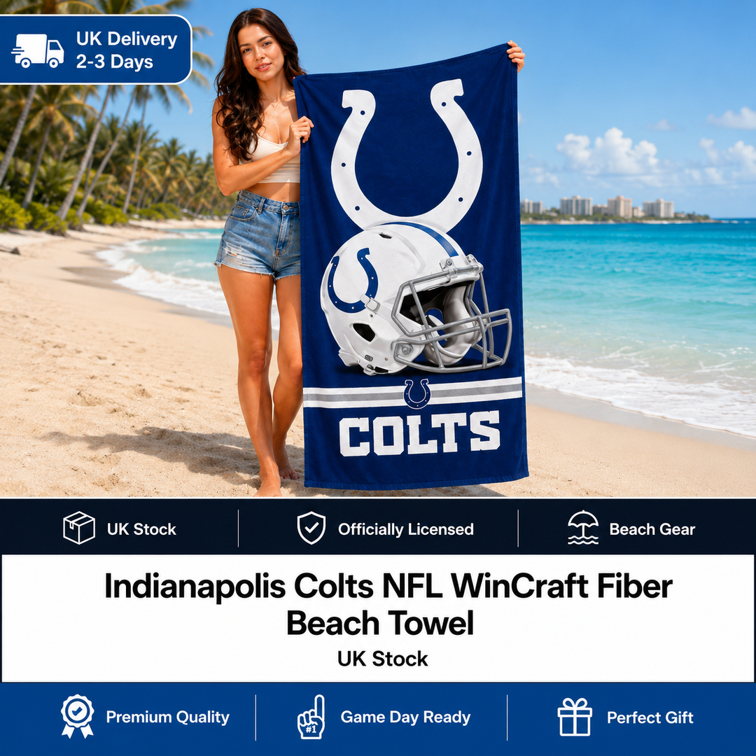 Indianapolis Colts NFL WinCraft Fiber Beach Towel (UK Stock)