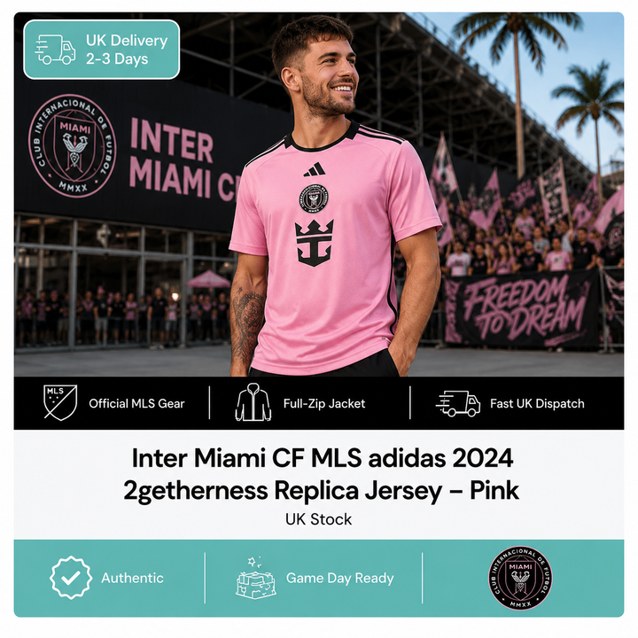 Inter Miami CF MLS adidas 2024 2getherness Replica Jersey – Pink (UK Stock)