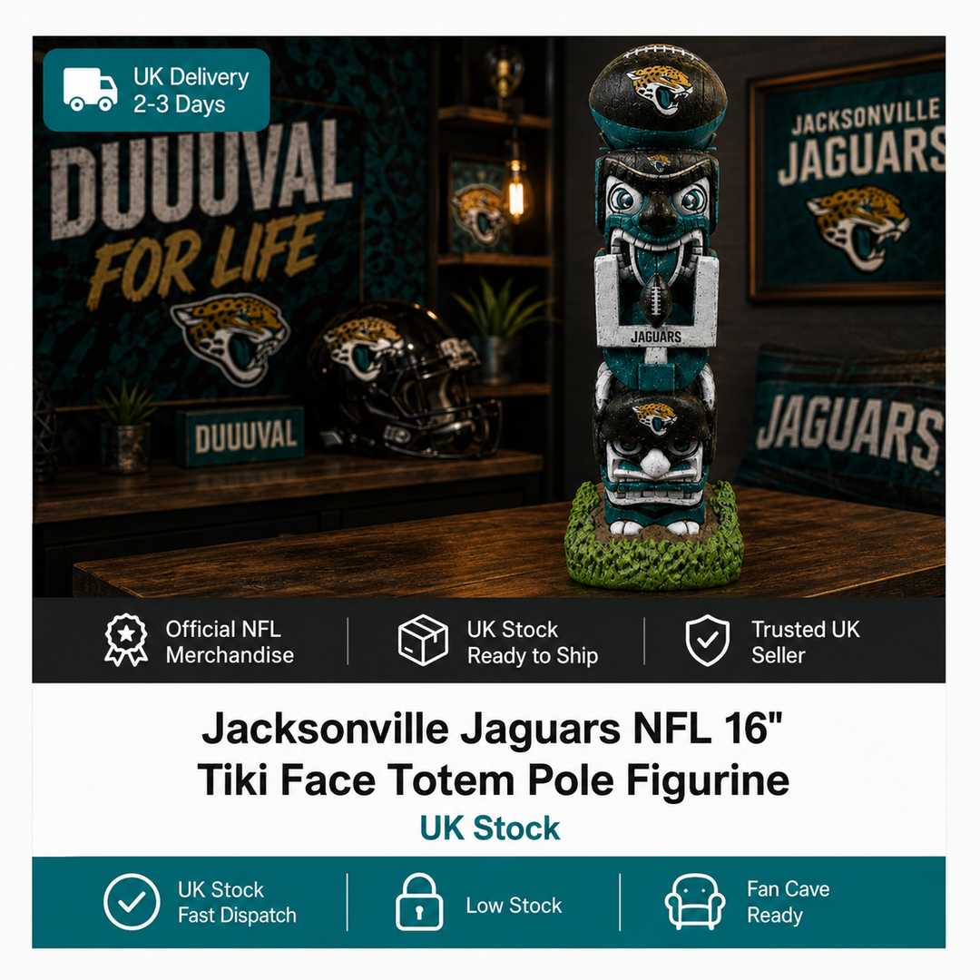 Jacksonville Jaguars NFL 16″ Tiki Face Totem Pole Figurine – (UK Stock)