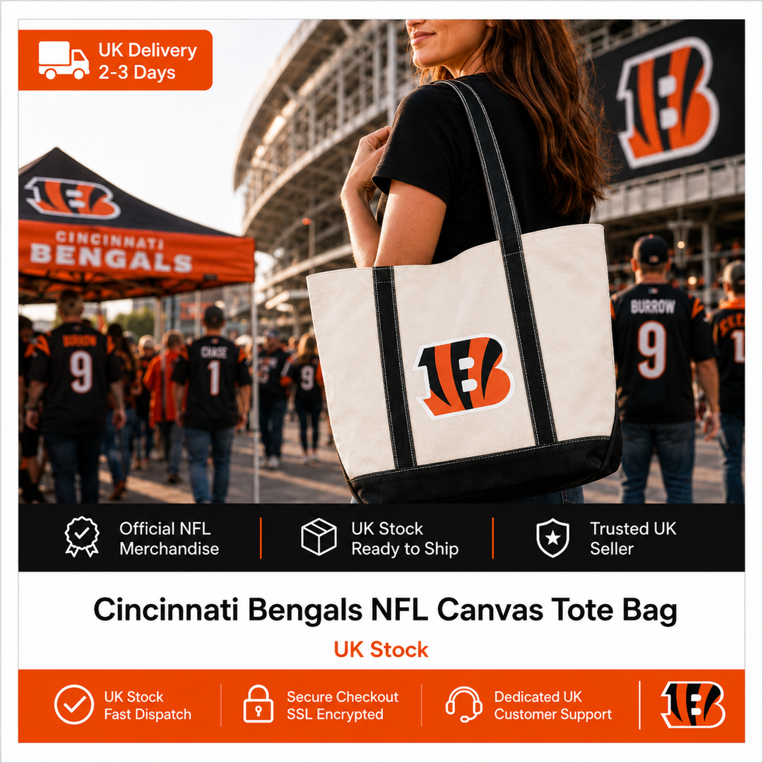Cincinnati Bengals NFL Canvas Tote Bag – (UK Stock)