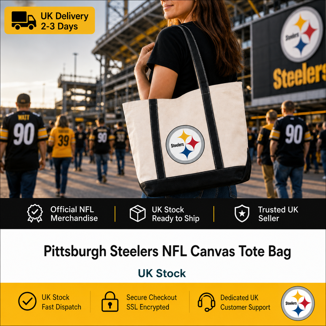 Pittsburgh Steelers NFL Canvas Tote Bag (UK Stock)