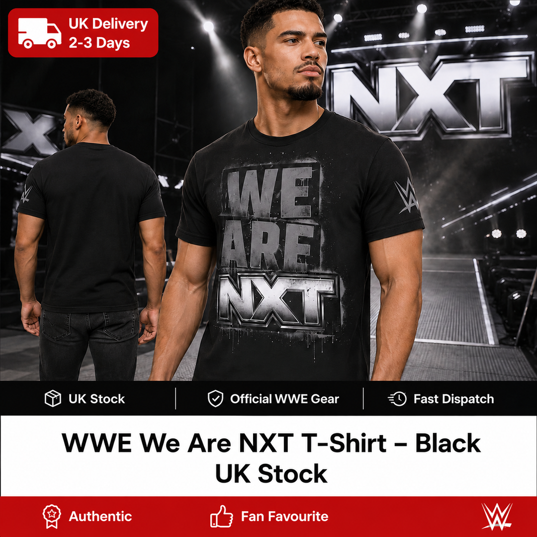 WWE We Are NXT T-Shirt – Black (UK Stock)