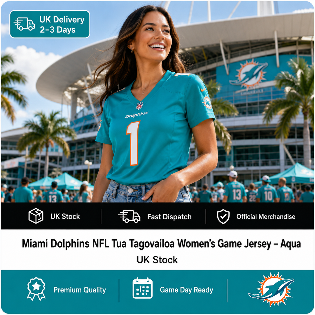 Miami Dolphins NFL Tua Tagovailoa Nike Women’s Game Jersey – Medium – Aqua (UK Stock)