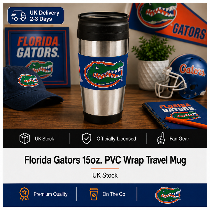 Florida Gators 15oz. PVC Wrap Travel Mug (UK Stock)