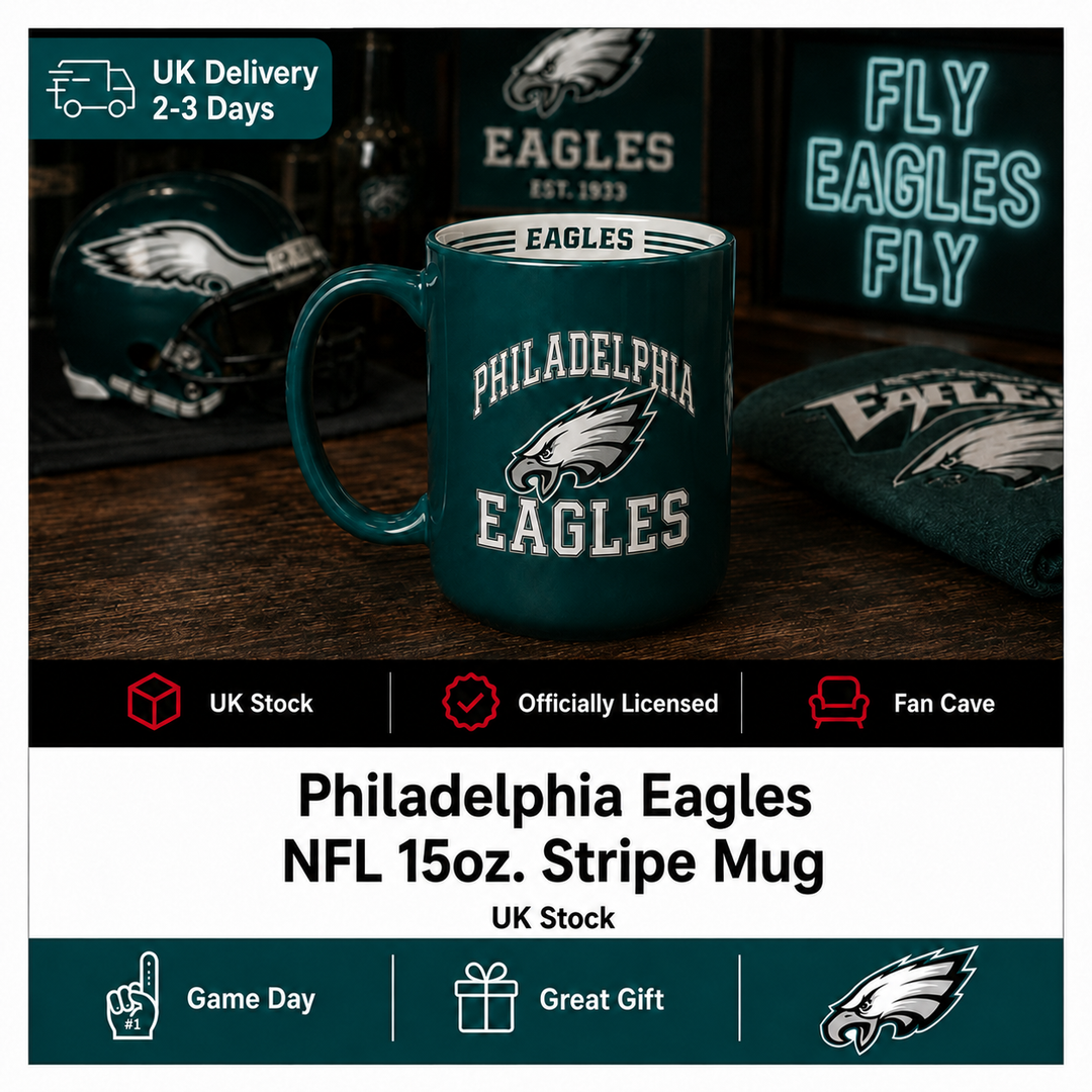 Philadelphia Eagles NFL 15oz. Stripe Mug (UK Stock)