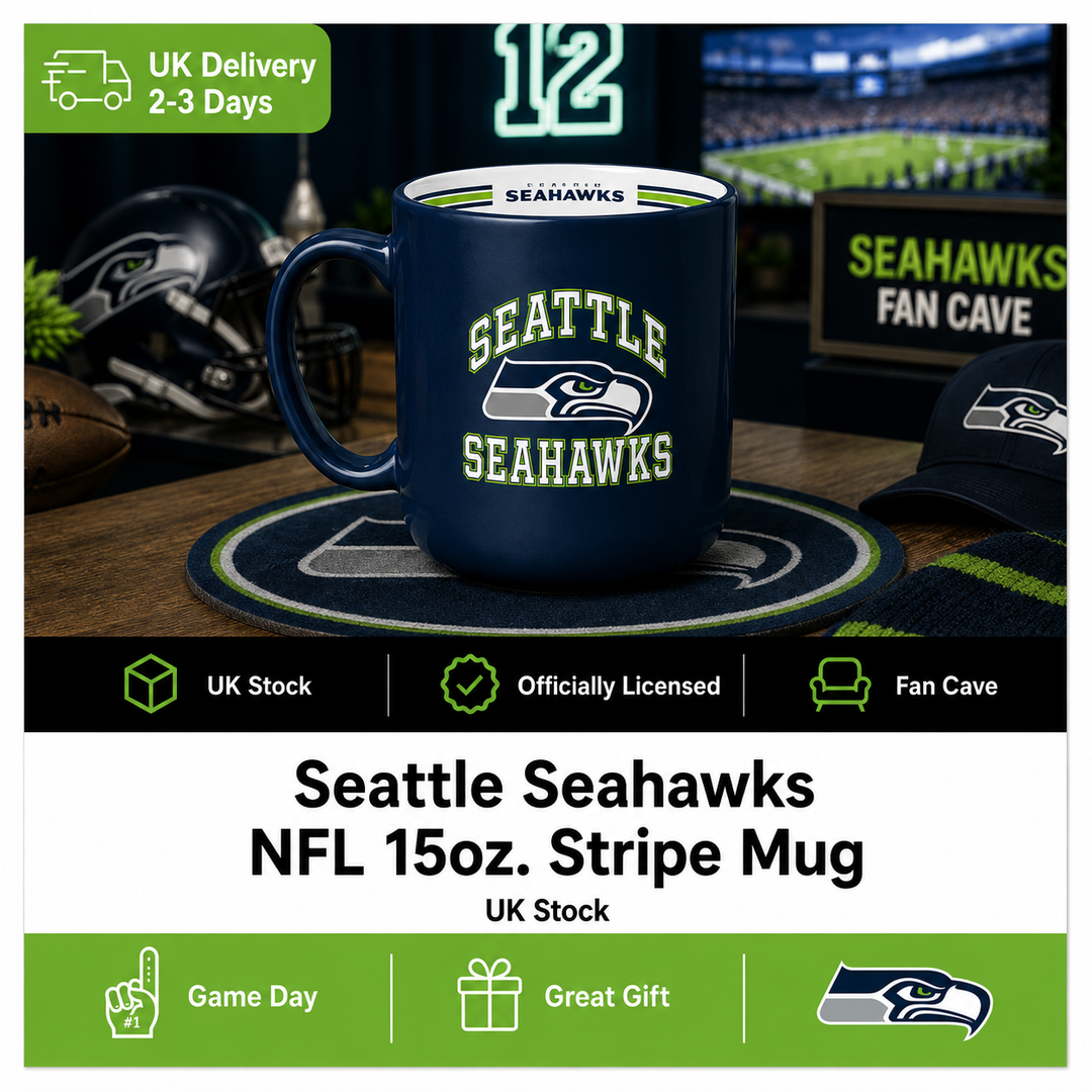 Seattle Seahawks UK 15oz. Stripe Mug (UK Stock)