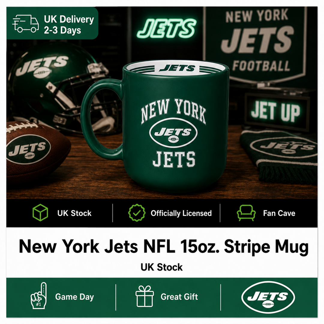New York Jets NFL 15oz. Stripe Mug (UK Stock)