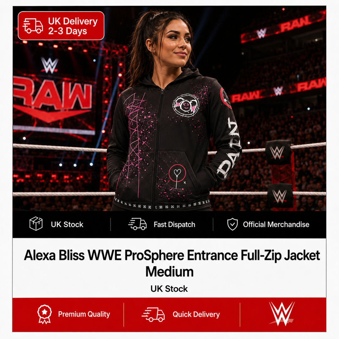 Alexa Bliss WWE ProSphere Entrance Full-Zip Jacket – Black – Medium (UK Stock)