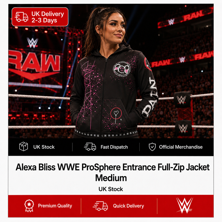 Alexa Bliss WWE ProSphere Entrance Full-Zip Jacket – Black – Medium (UK Stock)