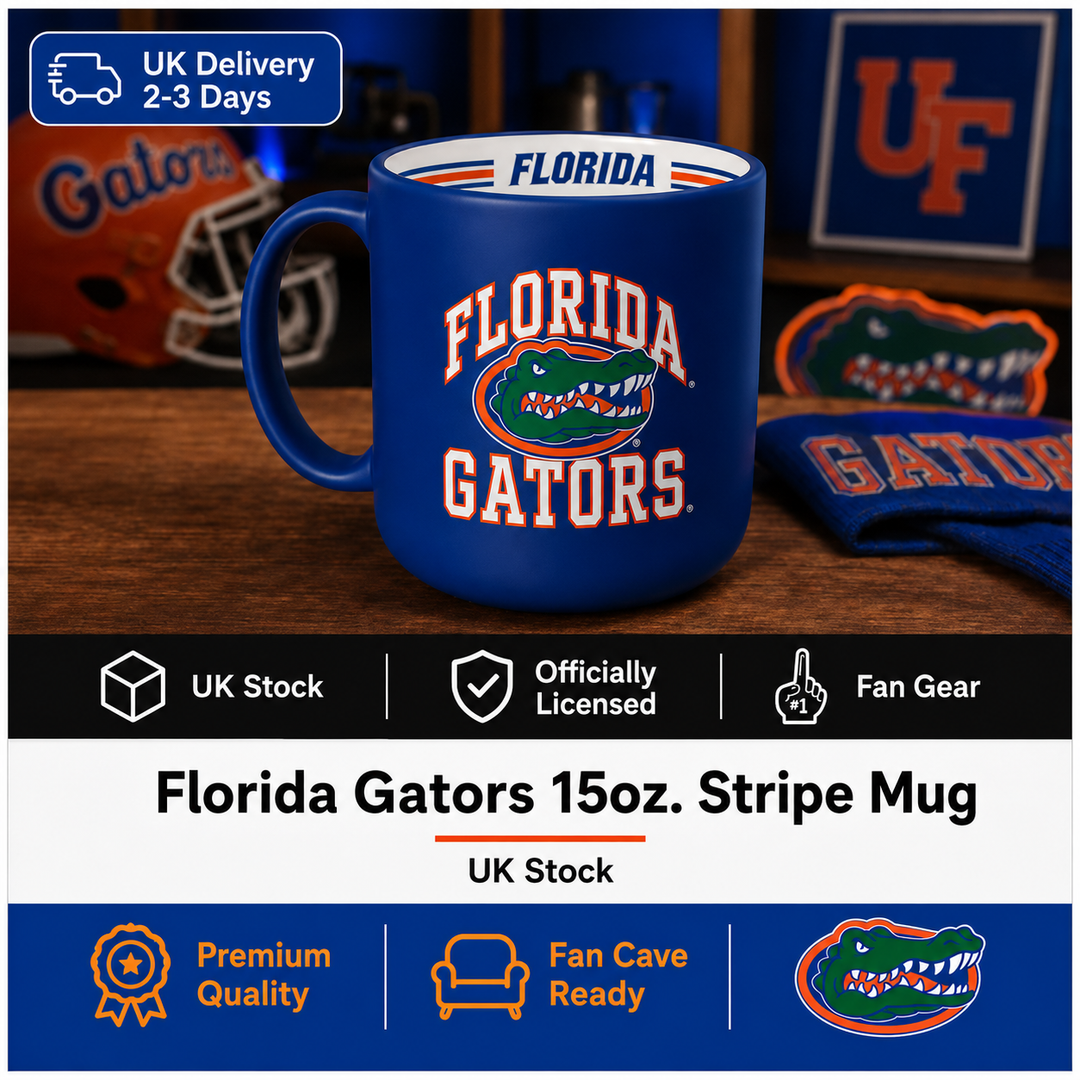 Florida Gators NCAA 15oz Stripe Mug (UK Stock)