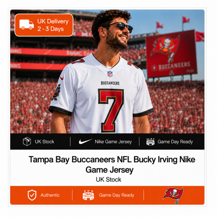 Tampa Bay Buccaneers NFL Bucky Irving Nike Game Jersey – White – XL (UK Stock)