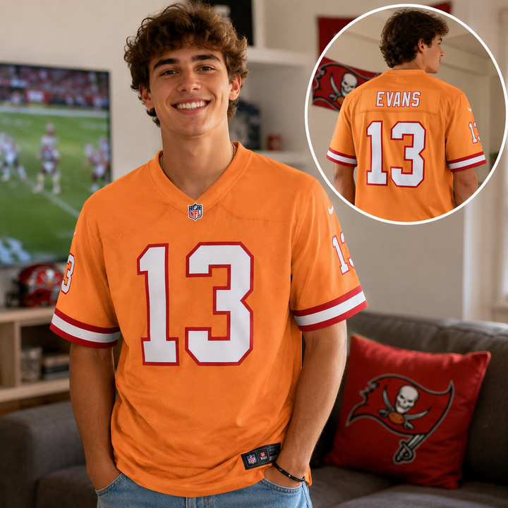 Tampa Bay Buccaneers NFL Mike Evans Nike Throwback Game Jersey – Orange Medium (UK Stock)
