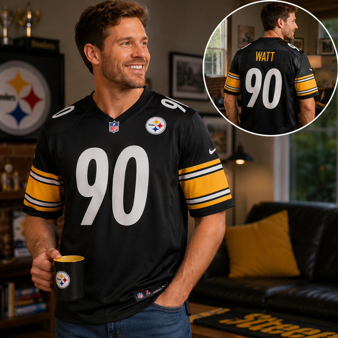 Pittsburgh Steelers NFL T.J. Watt Nike Game Jersey – Black (UK Stock)