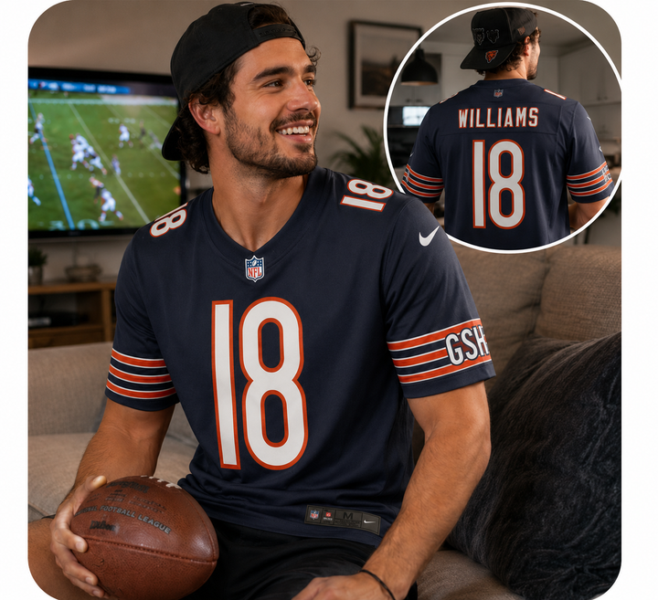 Chicago Bears NFL Caleb Williams Nike Player Game Jersey – Navy – XL (UK Stock)