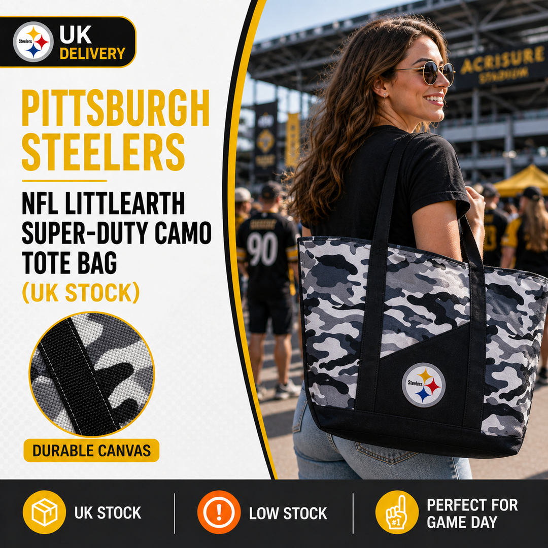 Pittsburgh Steelers NFL Littlearth Super-Duty Camo Tote Bag – Team Colours (UK Stock) - UKASSNI