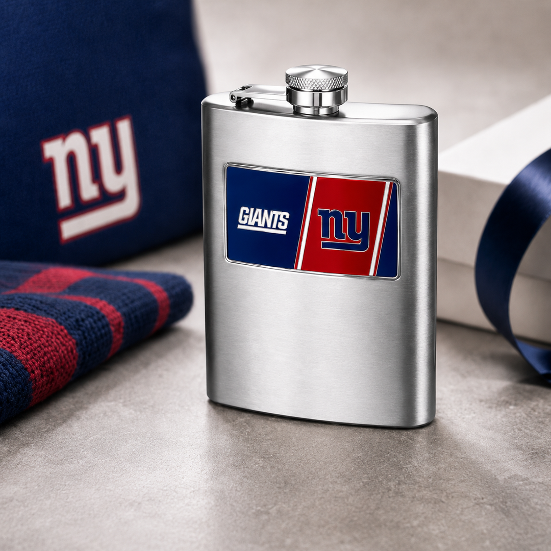 New York Giants NFL Stainless Steel Hip Flask (UK Stock)