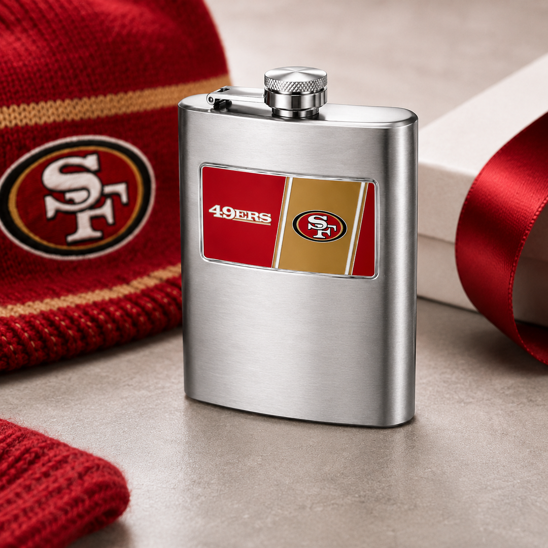 San Francisco 49ers NFL UK Stainless Steel Hip Flask (UK Stock)